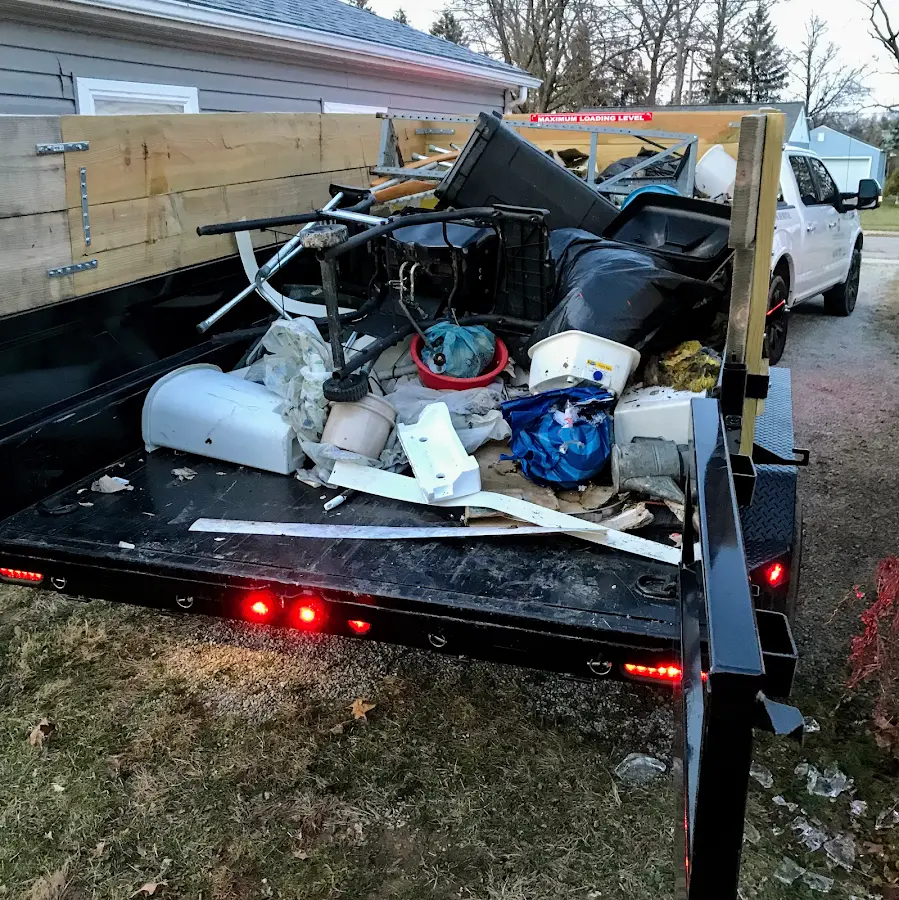 Roll-off dumpster delivered to a residential driveway in Rockingham